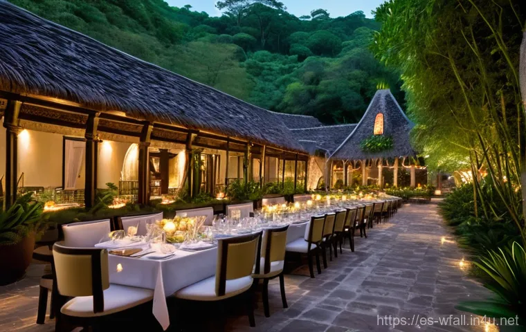 폭포 근처 맛집 추천 - **A Fairytale Dining Experience in a Mexican Forest:**
"A magical, high-angle outdoor dining sce...