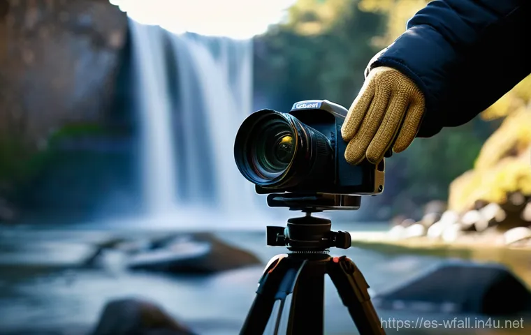 폭포가 포함된 자동차 여행 코스 - **Prompt:** A breathtaking view of a majestic waterfall cascading into a clear, inviting pool. A per...